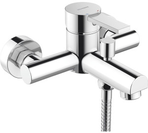Single lever bath mixer with kit